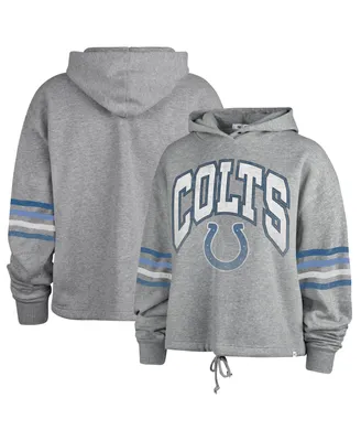 Women's '47 Brand Heather Gray Distressed Indianapolis Colts Upland Bennett Pullover Hoodie