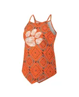 Women's Colosseum x Wrangler Orange Distressed Clemson Tigers Bandana Tank Top