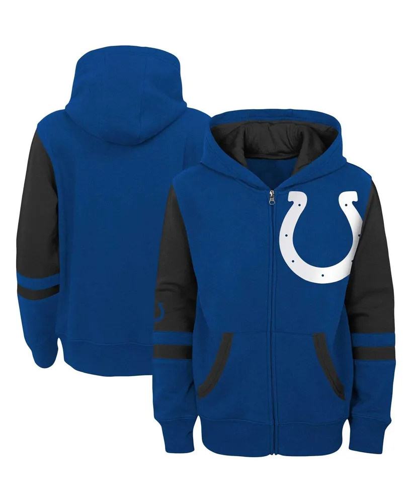 Big Boys Royal Indianapolis Colts Colorblock Full-Zip Hoodie