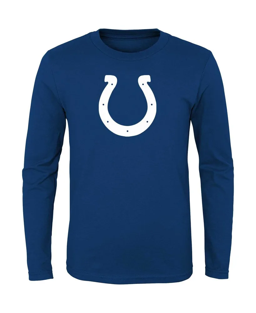 Big Boys Royal Indianapolis Colts Primary Logo Long Sleeve T-shirt