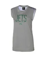 Women's Gray New York Jets No Sweat Tank Top