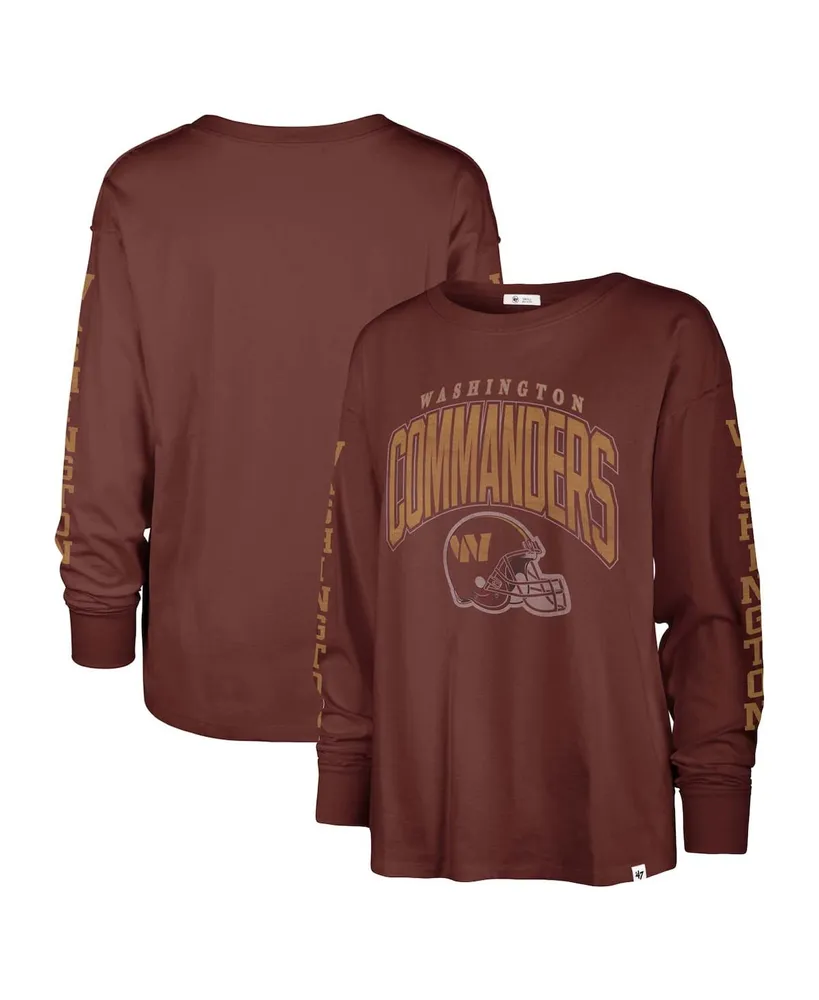 Women's '47 Brand Burgundy Distressed Washington Commanders Tom Cat Long Sleeve T-shirt