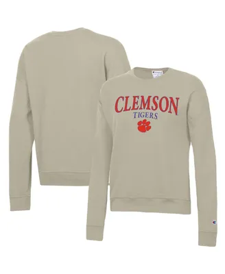 Women's Champion Tan Clemson Tigers Powerblend Pullover Sweatshirt