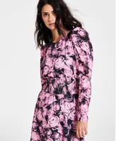 Bar Iii Women's Floral-Print Mini Dress, Created for Macy's
