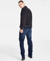 Calvin Klein Mens Trucker Jacket Monogram Logo Sweater Solid T Shirt Standard Straight Fit Stretch Jeans