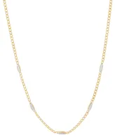 Diamond Mini Cluster Station 18" Collar Necklace (1/5 ct. t.w.) in 14k Gold-Plated Sterling Silver - Gold