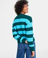 On 34th Women's Shaker Crewneck Long-Sleeve Sweater, Created for Macy's