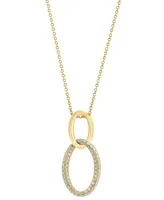 Effy Diamond Interlocking Oval Loop 18" Pendant Necklace (1/2 ct. t.w.) in 14k Gold