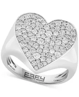 Effy Diamond Pave Heart Cluster Ring (1-1/8 ct. t.w.) in 14k White Gold