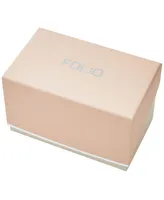Folio Women's Quartz Three Hand Silver-Tone Alloy Watch 30mm, Gift Set