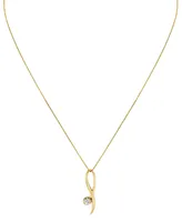Sirena Diamond Solitaire Freeform 18" Pendant Necklace (1/5 ct. t.w.) in 14k Gold