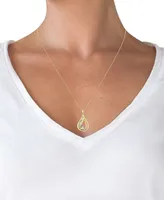 Sirena Diamond Double Loop Teardrop 18" Pendant Necklace (1/3 ct. t.w.) in 14k Two-Tone Gold - Two