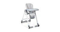 Baby Folding Convertible High Chair with Wheels and Adjustable Height