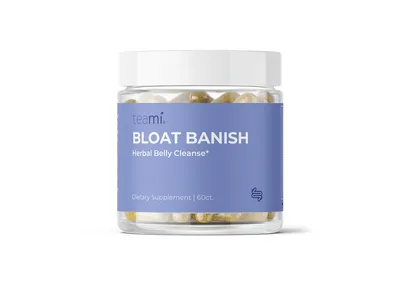 Teami Bloat Banish Herbal Belly Cleanse - Relief & Regularity - 3.2 Oz, 60 Capsule Count