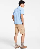 Sun Stone Mens Blake Linen Chambray Short Sleeve Button Front Shirt Cargo Shorts Floral Print T Shirt Created For Macys