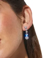 Eliot Danori Silver-Tone Cubic Zirconia Linear Drop Earrings, Created for Macy's