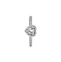 Pandora Cubic Zirconia Timeless Elevated Heart Ring