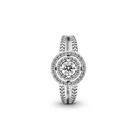 Pandora Cubic Zirconia Timeless Sparkling Double Halo Ring