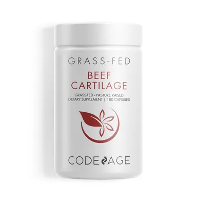 Codeage Grass-Fed Beef Cartilage, Freeze-Dried, Non-Defatted, Desiccated Glandular Supplement, 180 ct