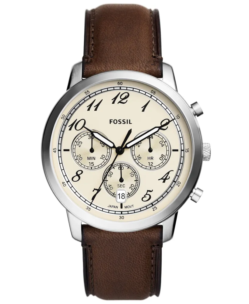 Fossil Men's Neutra Chronograph Leather Watch 44mm