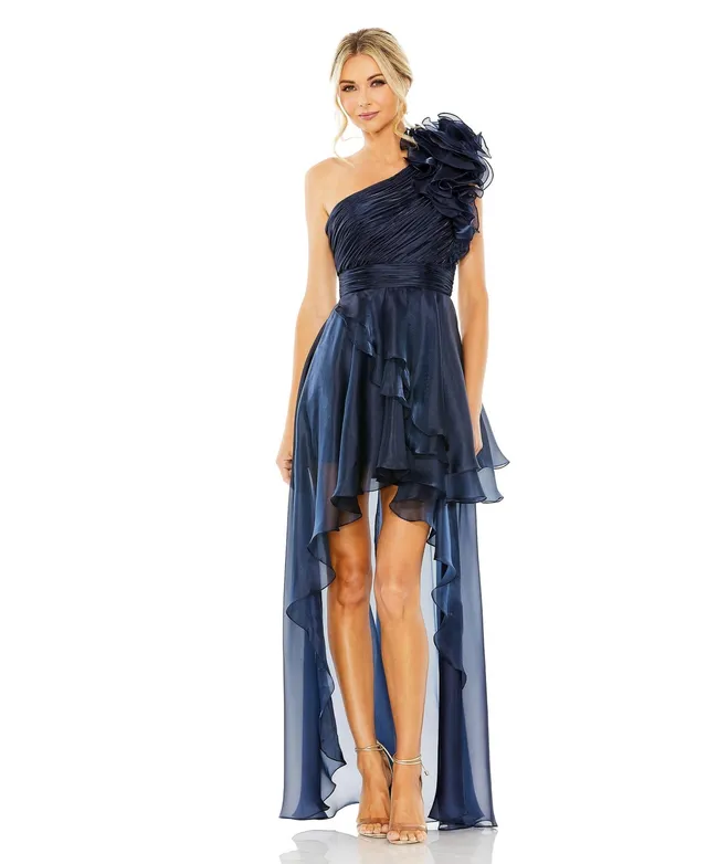 Mac Duggal Womens's Ieena One Shoulder Ruffle Hi-Lo Gown | MainPlace Mall