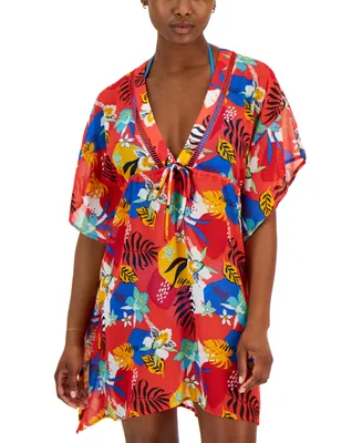 Miken Women's Cinched-Waist Kimono Cover-Up, Created for Macy's