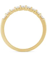 Diamond Baguette Double Row Band (1/4 ct. t.w.) in 14k Gold