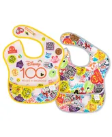 Bumkins Baby Disney 100 Happy Faces Super Bibs, Pack of 2