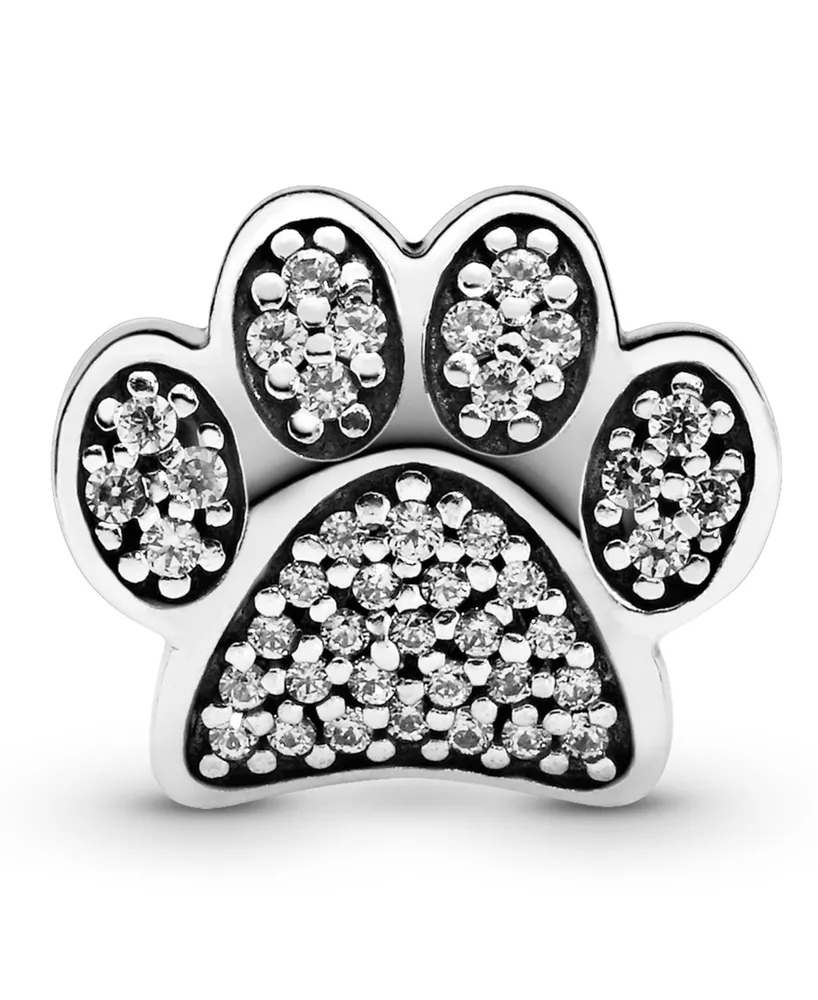 Pandora Cubic Zirconia Sparkling Paw Print Charm