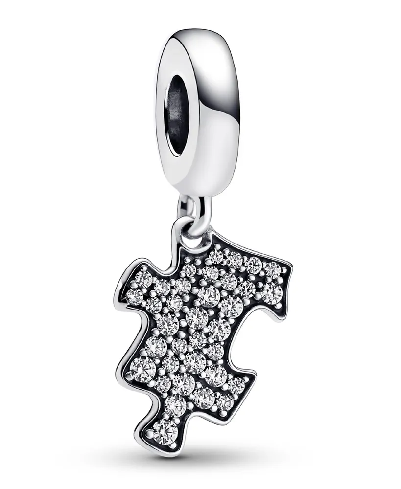 Pandora Cubic Zirconia Sparkling Puzzle Piece Dangle Charm