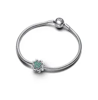 Pandora Crystals Splitable Four Leaf Clover Charm