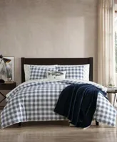 Eddie Bauer Basic Plaid Cotton Percale Duvet Cover Sets