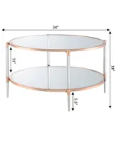 Convenience Concepts 34" Glass Royal Crest Acrylic Legs Coffee Table