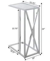 Convenience Concepts 15.75" Oxford Glass C End Table