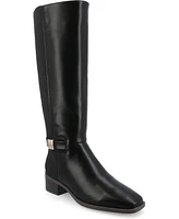 Journee Collection Women's Londyn Wide Width Knee High Riding Boots