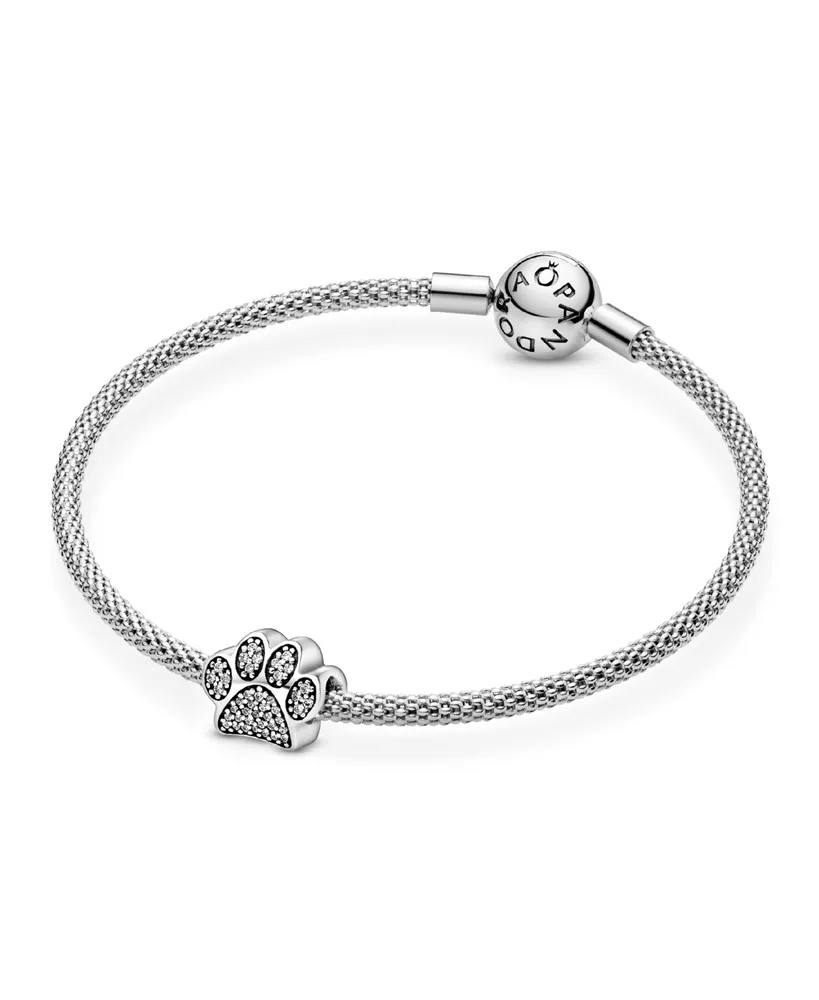 Pandora Cubic Zirconia Sparkling Paw Print Charm