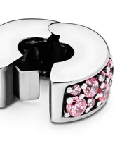 Pandora Cubic Zirconia Pink Pave Fixed Clip Charm