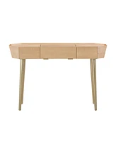Tov Furniture 1 Piece Maple with Folding Mirror Vanity Desk