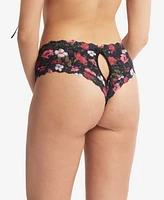 Hanky Panky Women's Printed Open Cheeky Boyshort Underwear