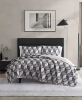 Closeout! Kenneth Cole New York Gridwork Reversible 3 Piece Quilt Set