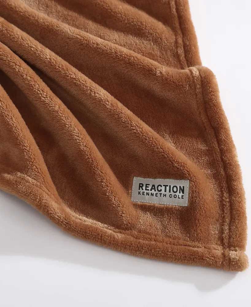 Kenneth Cole Reaction Solid Ultra Soft Plush Fleece Blanket