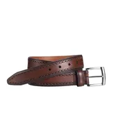 Johnston & Murphy Men's Perfed Edge Belt