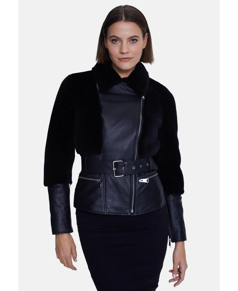 Women's Fashion Jacket, Nappa Black