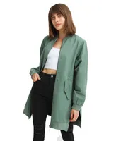 Women Belle & Bloom Chasing You Long Bomber Jacket