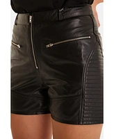 Furniq Uk Women's Leather Fashion Short