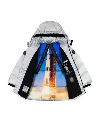 Space One Little Boys Galactic Puffer Jacket