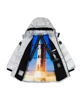 Space One Little Boys Galactic Puffer Jacket