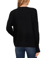 CeCe Women's Love-Graphic Crewneck Long-Sleeve Sweater