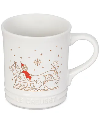 Le Creuset Noel Collection 14-Oz. Stoneware Santa Sleigh Coffee Mug