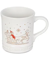 Le Creuset Stoneware Coffee Mug Noel Sleigh 14 oz.